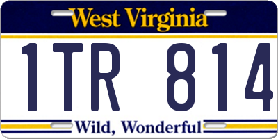 WV license plate 1TR814