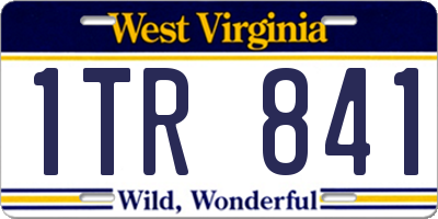 WV license plate 1TR841