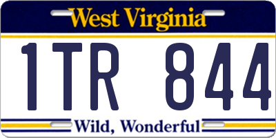 WV license plate 1TR844
