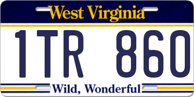 WV license plate 1TR860