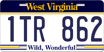 WV license plate 1TR862