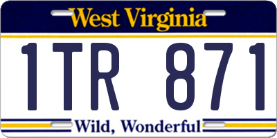 WV license plate 1TR871