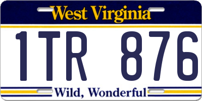 WV license plate 1TR876