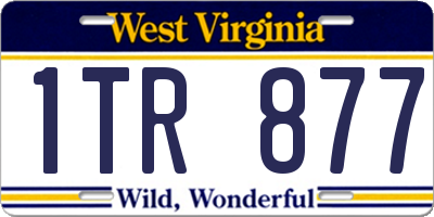 WV license plate 1TR877