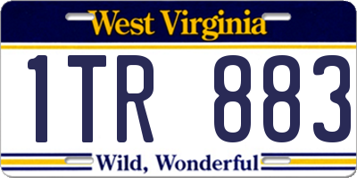 WV license plate 1TR883