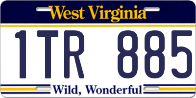 WV license plate 1TR885
