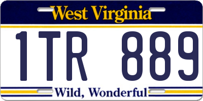WV license plate 1TR889