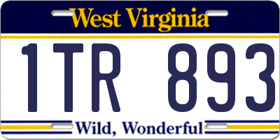 WV license plate 1TR893