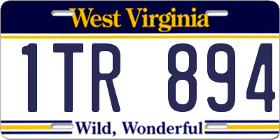 WV license plate 1TR894