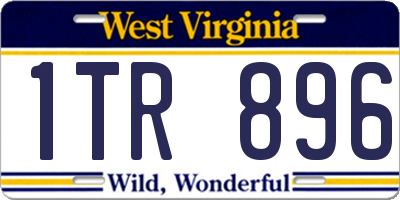 WV license plate 1TR896
