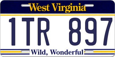 WV license plate 1TR897