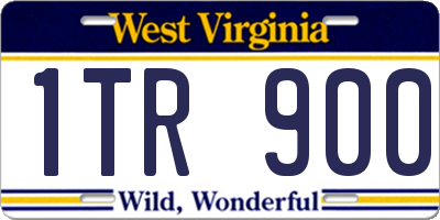 WV license plate 1TR900