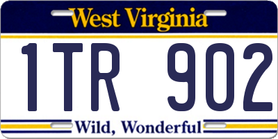 WV license plate 1TR902