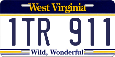 WV license plate 1TR911