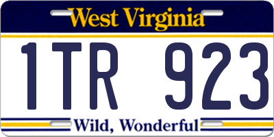 WV license plate 1TR923