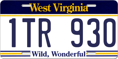 WV license plate 1TR930