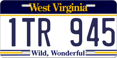 WV license plate 1TR945