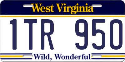 WV license plate 1TR950