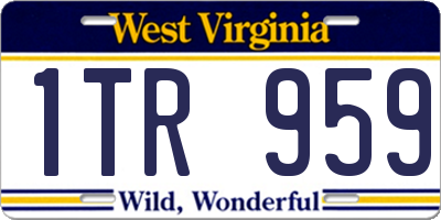 WV license plate 1TR959