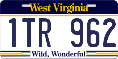 WV license plate 1TR962