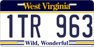 WV license plate 1TR963