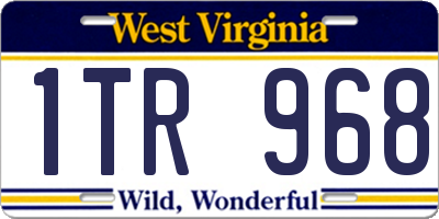 WV license plate 1TR968