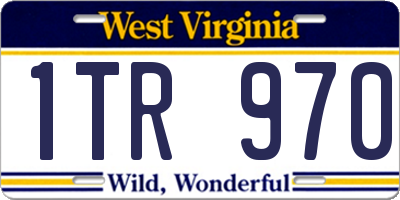 WV license plate 1TR970