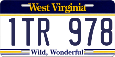 WV license plate 1TR978