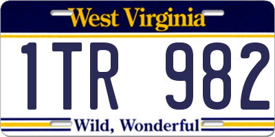 WV license plate 1TR982