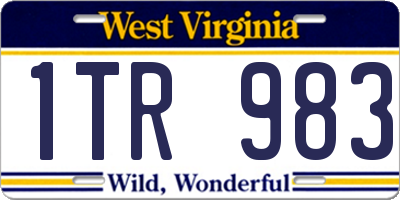 WV license plate 1TR983