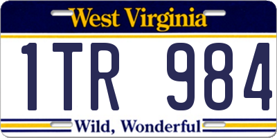 WV license plate 1TR984