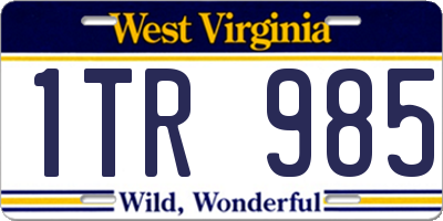 WV license plate 1TR985