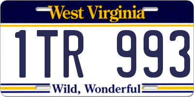 WV license plate 1TR993