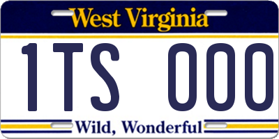WV license plate 1TS000