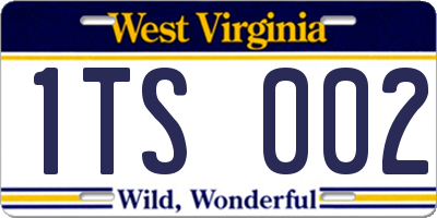 WV license plate 1TS002