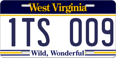 WV license plate 1TS009