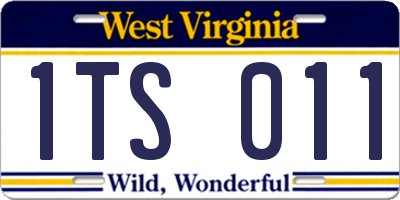 WV license plate 1TS011