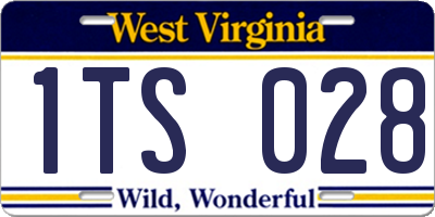 WV license plate 1TS028