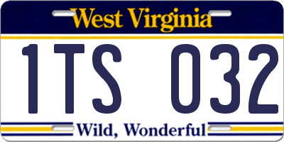 WV license plate 1TS032
