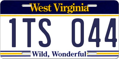WV license plate 1TS044