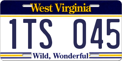 WV license plate 1TS045