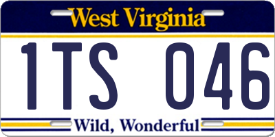 WV license plate 1TS046