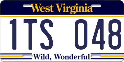 WV license plate 1TS048