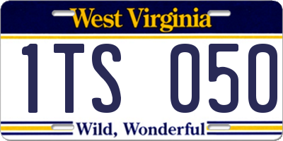 WV license plate 1TS050