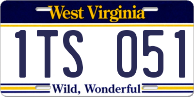 WV license plate 1TS051