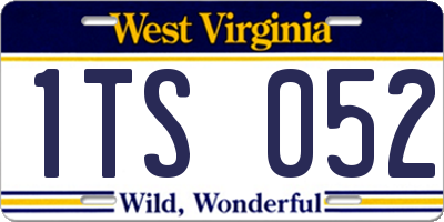 WV license plate 1TS052