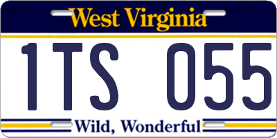 WV license plate 1TS055