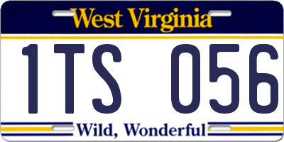 WV license plate 1TS056