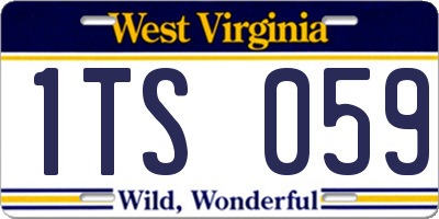 WV license plate 1TS059