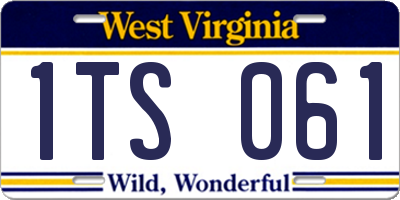 WV license plate 1TS061